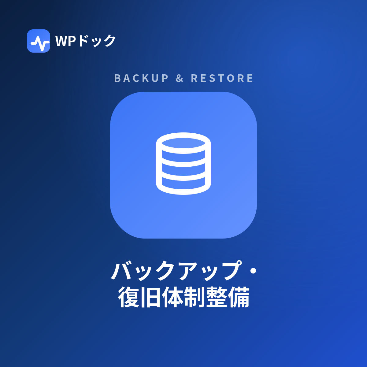 バックアップ・復旧体制整備
